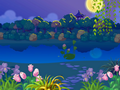 夜晚夏天公园